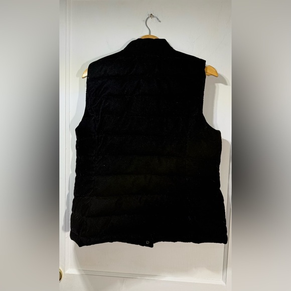 Charter Club Black Velvet Puffer Vest - Picture 3 of 6